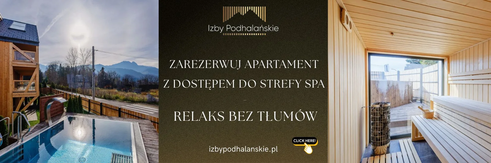 Apartamenty z dostępem do strefy SPA – basen z widokiem na góry i sauna w Zakopanem