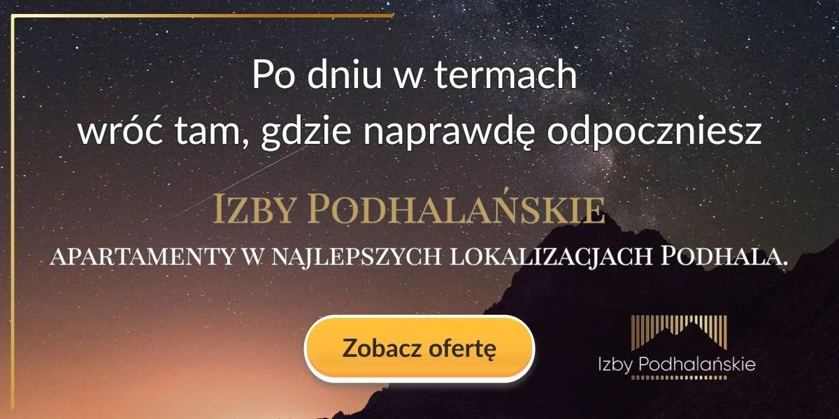 Baner inspiracyjny: apartament z widokiem na Tatry po dniu spędzonym w termach