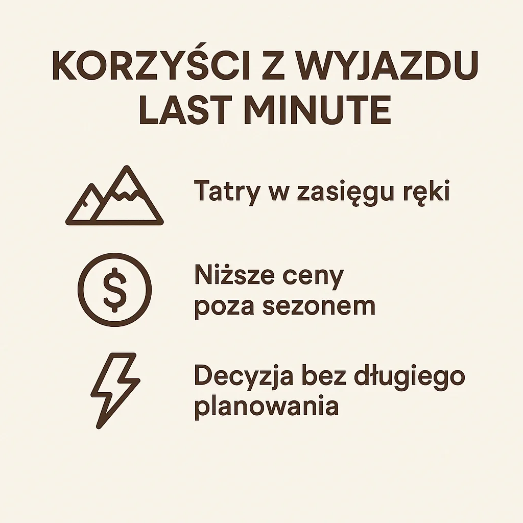 3 korzyści jakie daje wyjazd last minute do Zakopanego